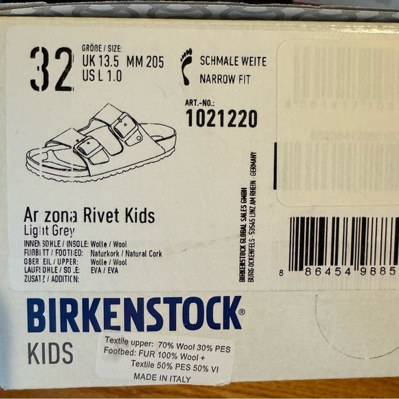 Birkenstock Girl’s Arizona Happy Lamb Sandals NEW!! - Picture 6 of 7